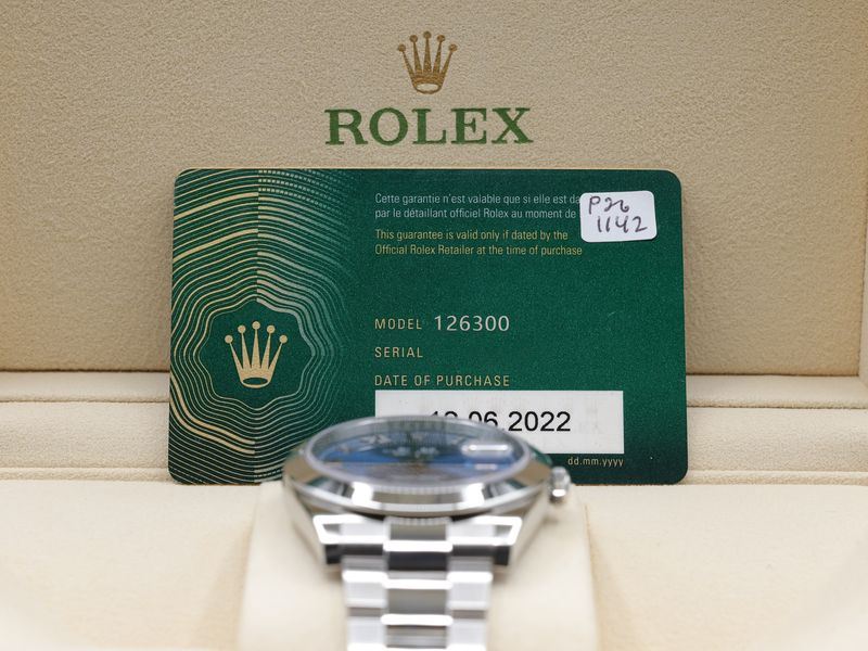 Rolex Datejust 41 Blue Roman Dial on Oyster Ref 126300