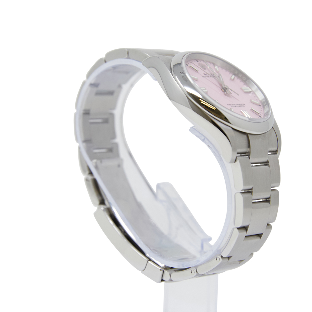 Rolex Oyster Perpetual Candy Pink Custom Dial on Oyster Ref 126000 with New Style Card Green 2023