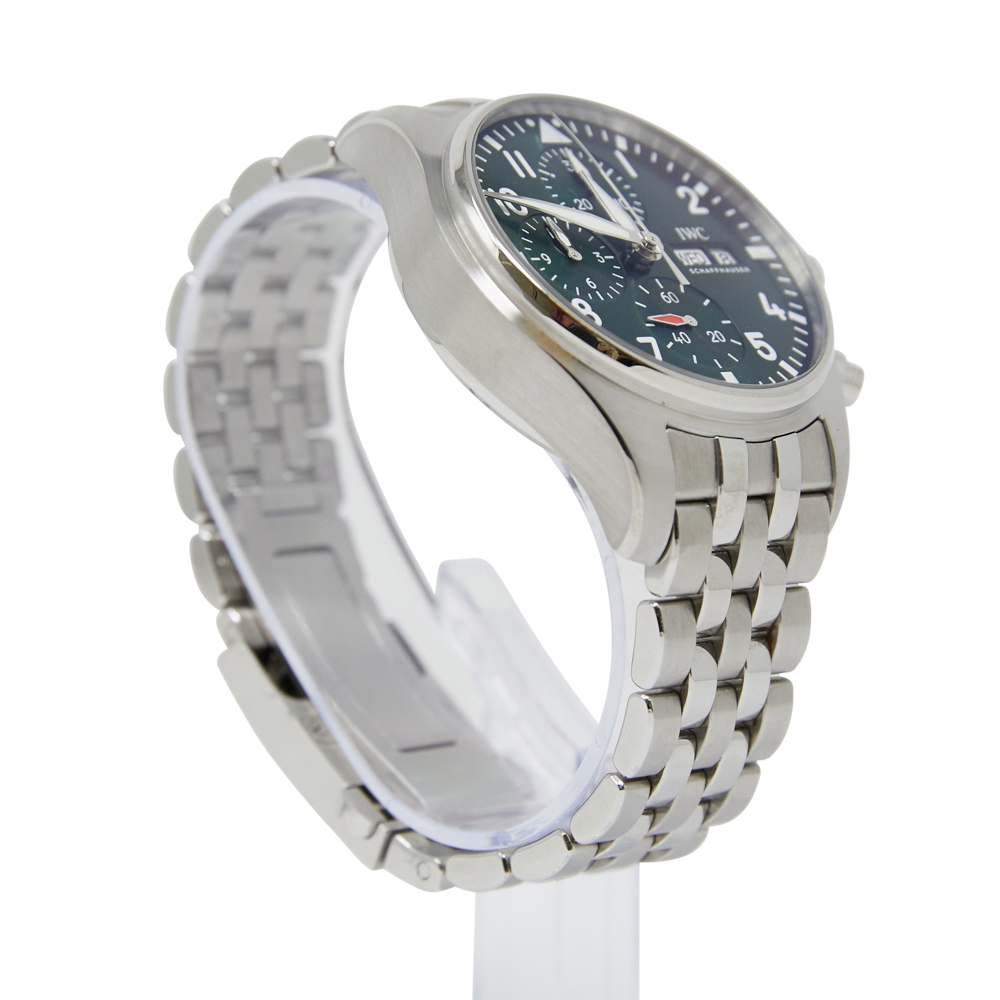 Iwc Pilot's Watch Chronograph 41 Green Dial on Bracelet Ref IW388104