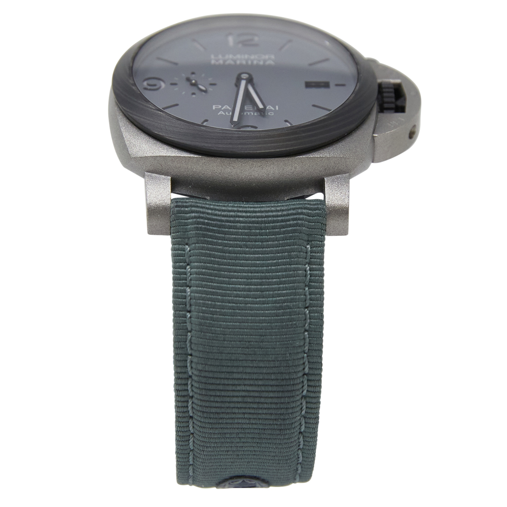 Panerai Luminor Marina TuttoGrigio Titanium Anthracite Dial on Grey Textile Strap Ref PAM01662 with Card