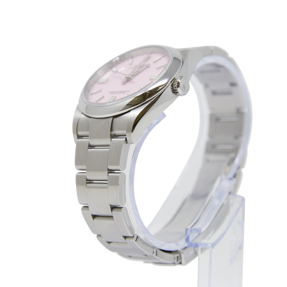 Rolex Oyster Perpetual Candy Pink Custom Dial on Oyster Ref 126000 with New Style Card Green 2023