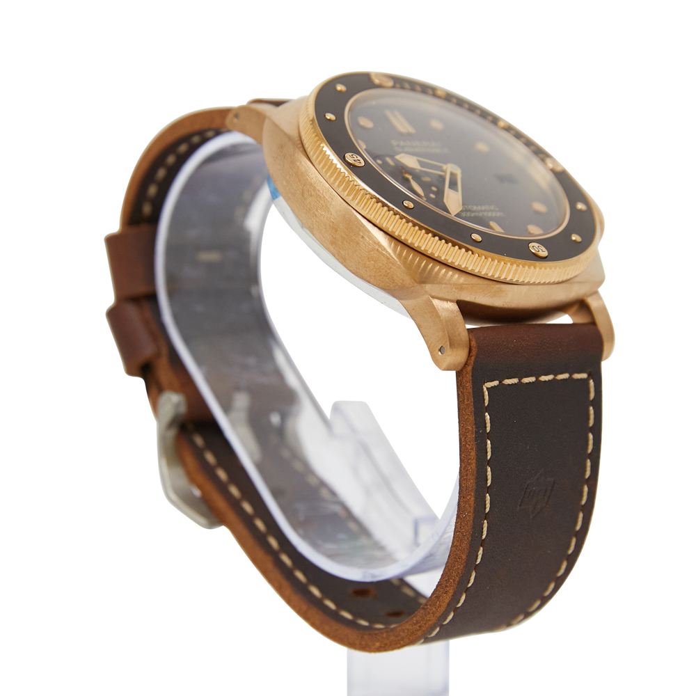Panerai Submersible Bronzo Brown Dial on Leather Strap Ref PAM00968