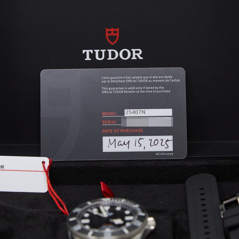 Tudor Pelagos 39 Black Dial on Bracelet Ref M25407N-0001 with Card 2025
