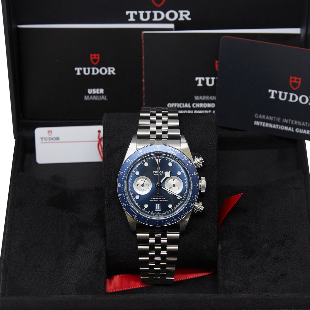 Tudor Black Bay Chrono Blue Dial on Bracelet Ref M79360B-0002 with Card 2025