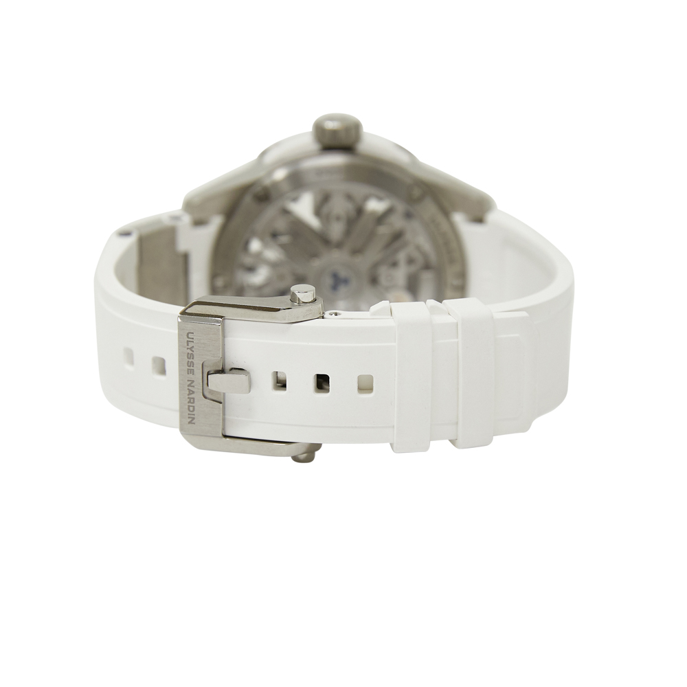 Ulysse Nardin Diver X Skeleton Skeleton Dial on White Rubber Strap Ref 3723-170-1A