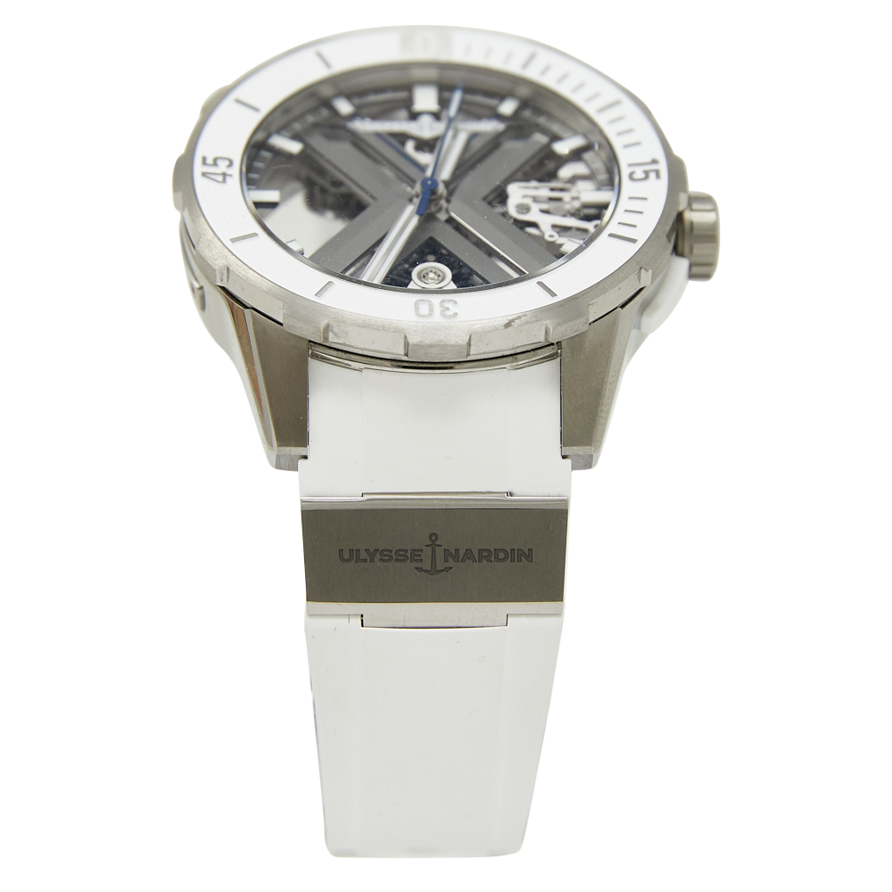 Ulysse Nardin Diver X Skeleton Skeleton Dial on White Rubber Strap Ref 3723-170-1A