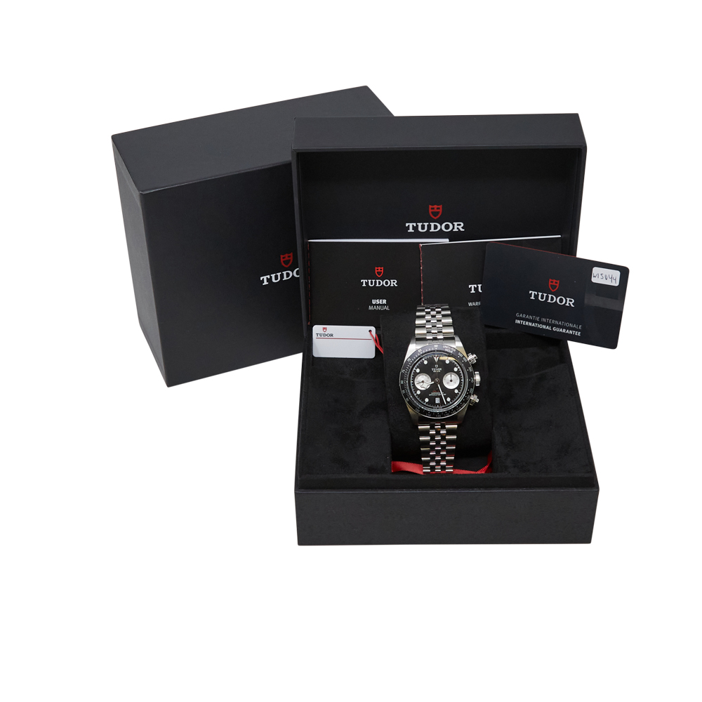 Tudor Black Bay Chrono Black And Silver Dial on Bracelet Ref M79360N-0013 with Card 2025