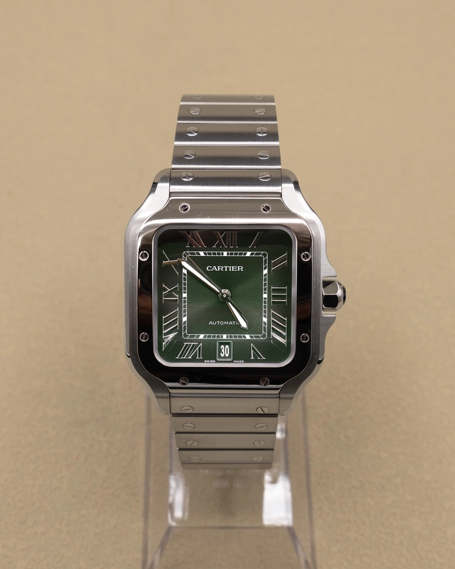 Cartier Santos de Cartier Large Green Dial on Bracelet Ref. WSSA0062
