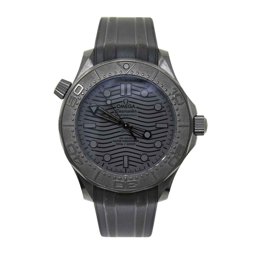 Omega Seamaster Diver 300M Black Dial on Black Rubber Strap Ref 210.92.44.20.01.003