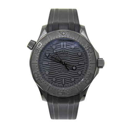 Omega Seamaster Diver 300M Black Dial on Black Rubber Strap Ref 210.92.44.20.01.003