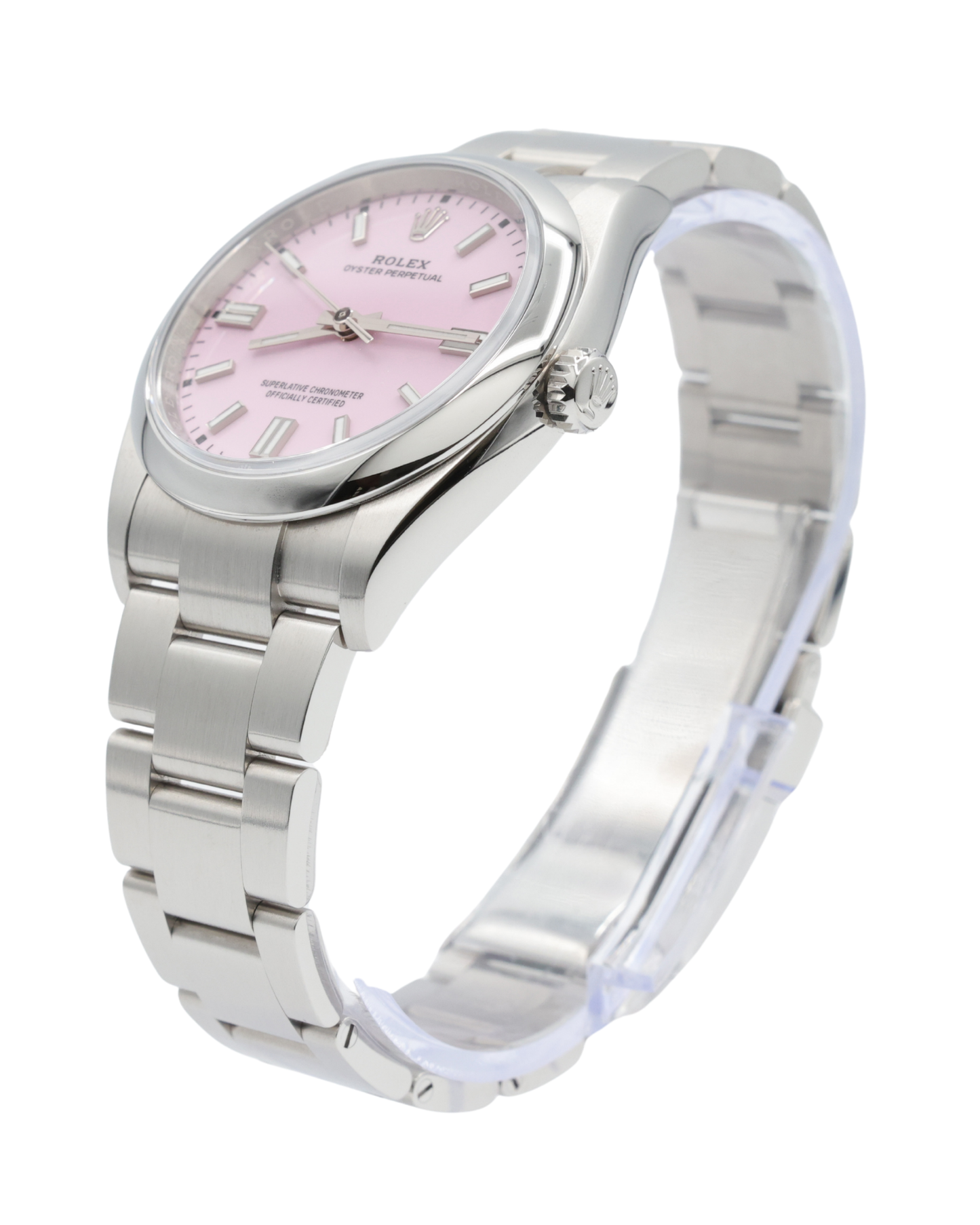 Rolex Oyster Perpetual 36 Candy Pink Index Dial on Oyster Ref 126000