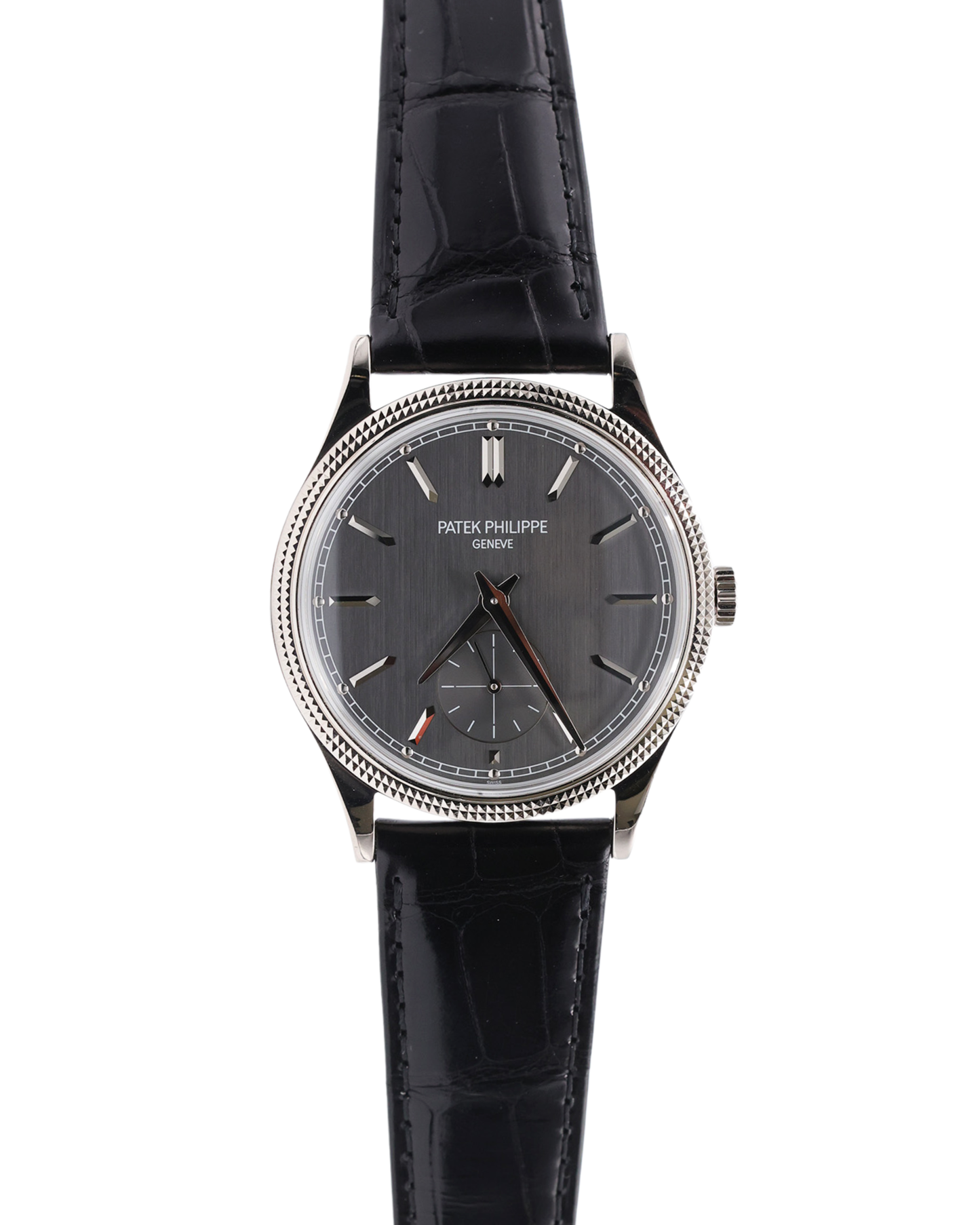 Patek Philippe Calatrava Charcoal Gray Dial on Strap Ref 6119G-001