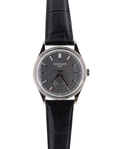 Patek Philippe Calatrava Charcoal Gray Dial on Strap Ref 6119G-001
