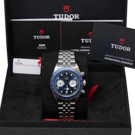 Tudor Black Bay Chrono Blue Dial on Bracelet Ref M79360B-0002 with Card 2025
