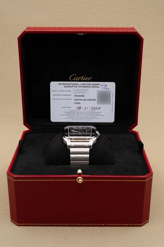 Cartier Santos de Cartier Large Green Dial on Bracelet Ref. WSSA0062