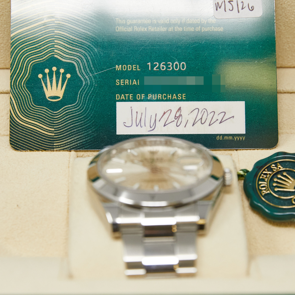 Rolex Datejust 41 Silver Index Dial on Oyster Ref 126300