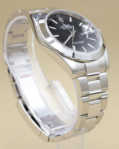 Rolex Datejust 41 Black Index Dial on Oyster Ref 126300