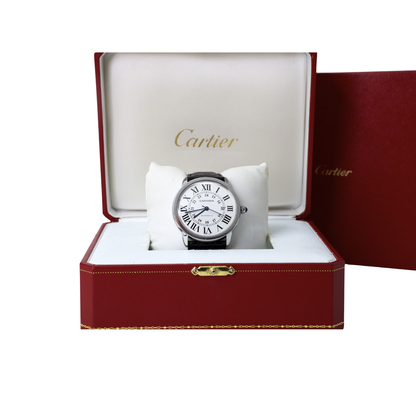 Cartier Ronde Solo Silver Dial on Leather Ref WSRN0022