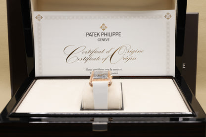 Patek Philippe Gondolo Serata Zebra Motif Dial on Calfskin, Satin Finish, Brushed White Ref 4962/200R-010