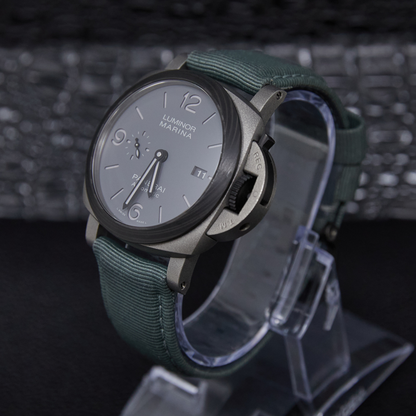 Panerai Luminor Marina TuttoGrigio Titanium Anthracite Dial on Grey Textile Strap Ref PAM01662 with Card