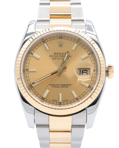 Rolex Datejust Champagne Stick Dial on Oyster Ref 116233