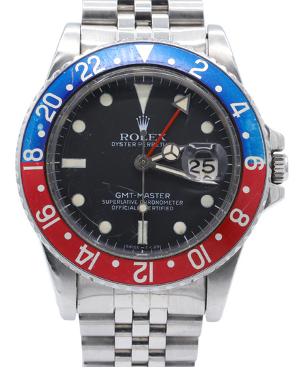 Rolex GMT-Master Vintage Black Dial on Jubilee Ref 16750