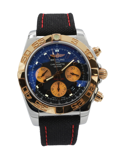 Breitling Chronomat Blue Dial on Strap Ref CB011012/B968