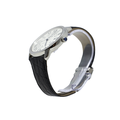 Cartier Ronde Solo Silver Dial on Leather Ref WSRN0022
