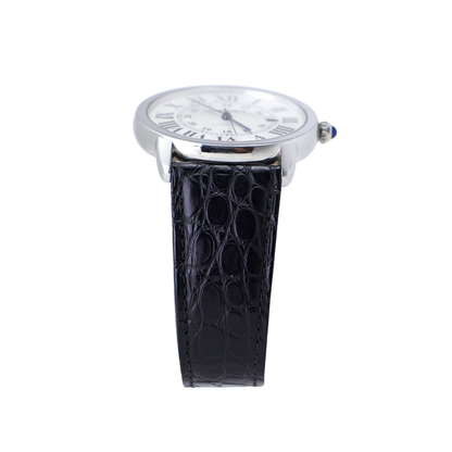 Cartier Ronde Solo Silver Dial on Leather Ref WSRN0022