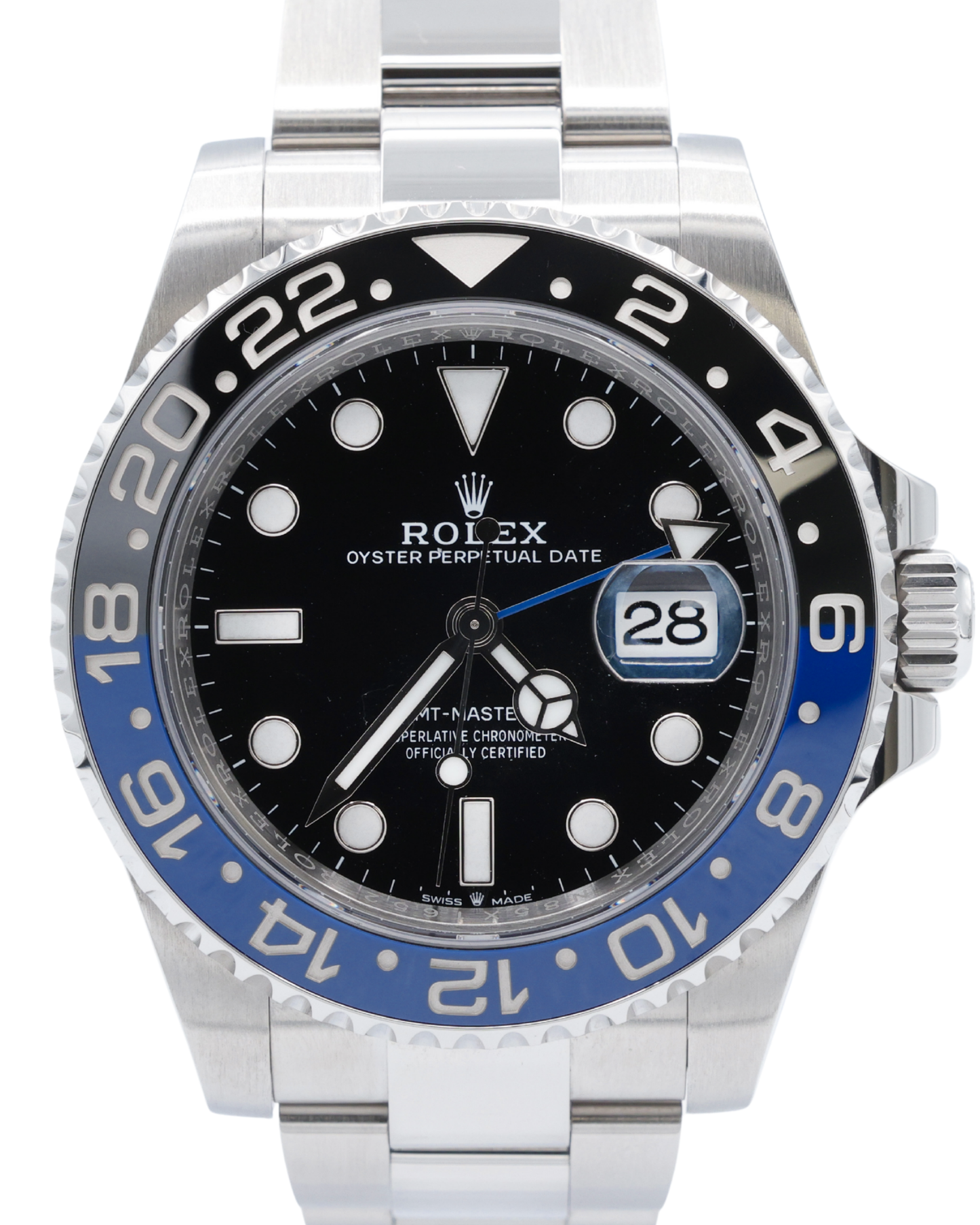 Rolex GMT-Master II Batman Black Dial on Oyster Ref 126710BLNR