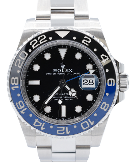 Rolex GMT-Master II Batman Black Dial on Oyster Ref 126710BLNR