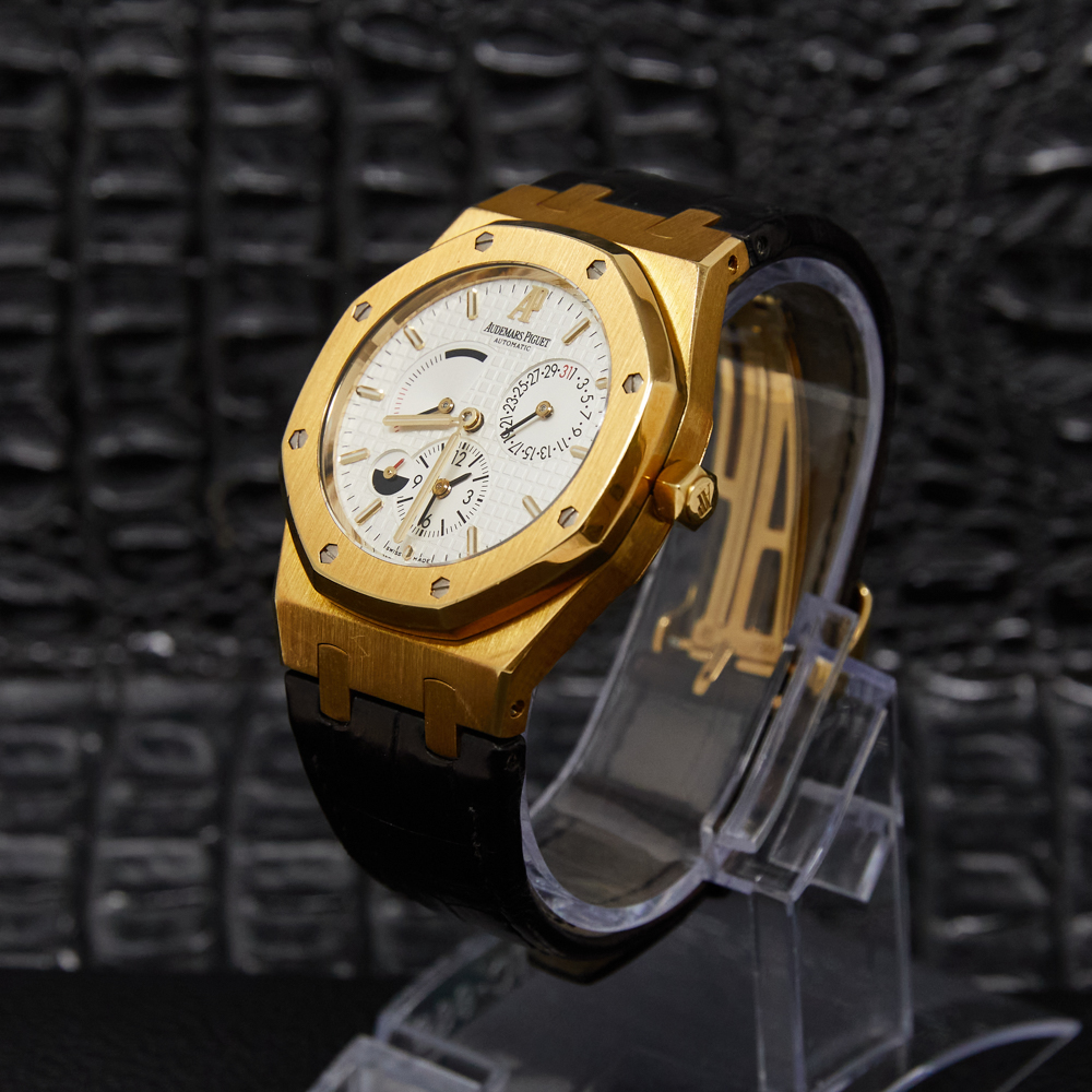 Audemars Piguet Royal Oak White Dial on Leather Strap Ref 26120BA.OO.D088CR.01