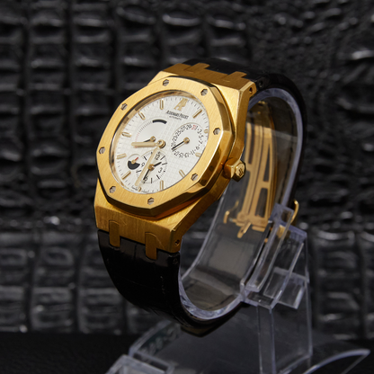 Audemars Piguet Royal Oak White Dial on Leather Strap Ref 26120BA.OO.D088CR.01