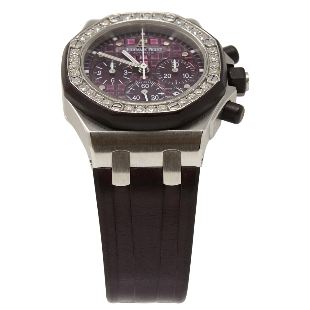 Audemars Piguet Offshore Self-Winding Chronograph Purple Dial on Rubber Ref 26048SK.ZZ.D066CA.01