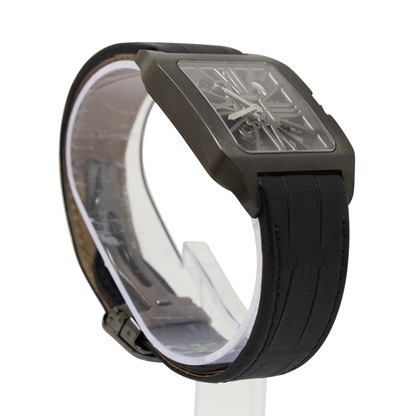 Cartier Cartier Santos-Dumont Skeleton Skeleton Dial on Black Leather Ref W2020052