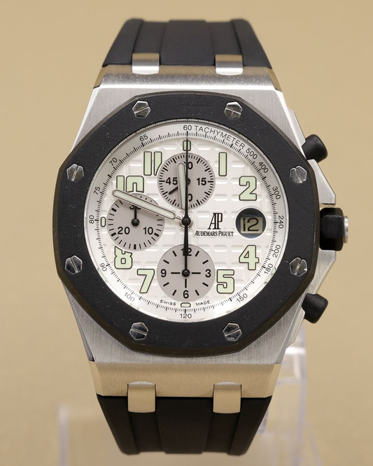 Audemars Piguet Royal Oak Offshore White Dial on Rubber Strap Ref 25940SK.OO.D002CA.02.A