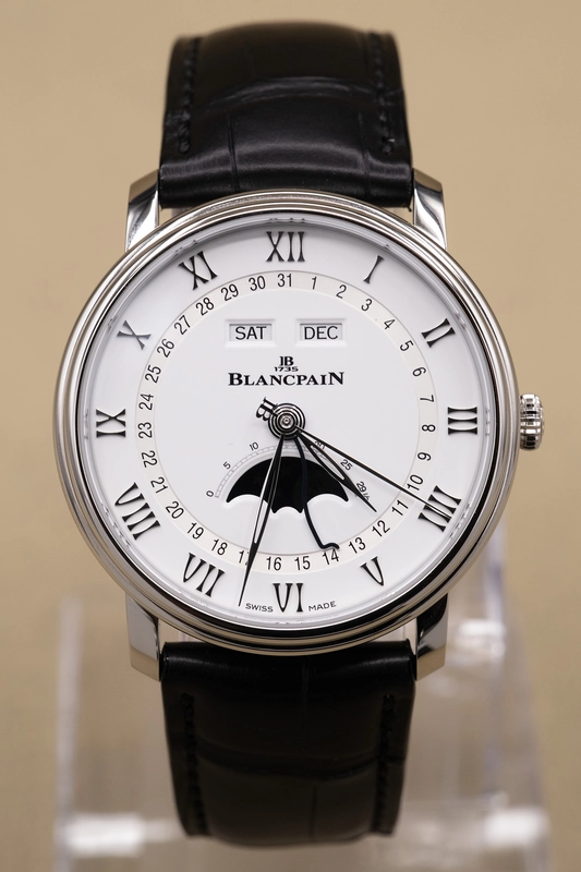 Blancpain Villeret Quantieme Complet White Dial on Leather Strap Ref. 6654112755B