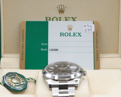 Rolex Datejust 41 Black Index Dial on Oyster Ref 126300