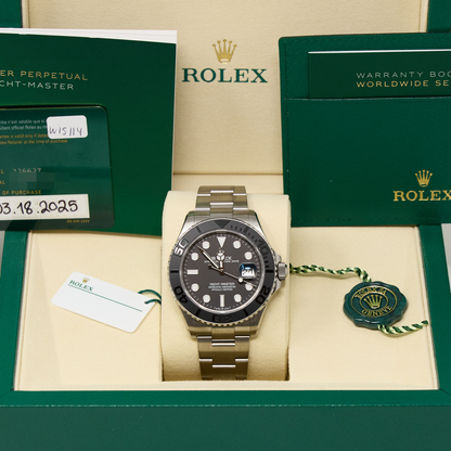 Rolex Rlx Titanium Yacht-Master 42 Black Dial on Oyster Ref 226627