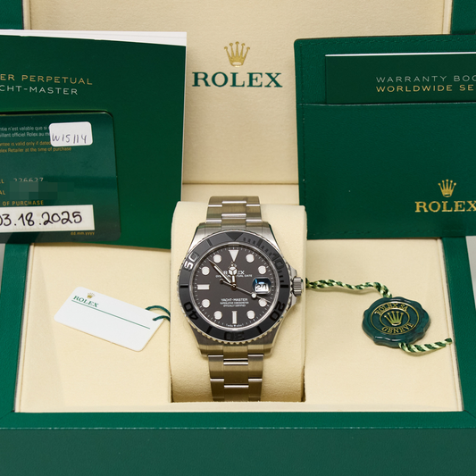 Rolex Rlx Titanium Yacht-Master 42 Black Dial on Oyster Ref 226627