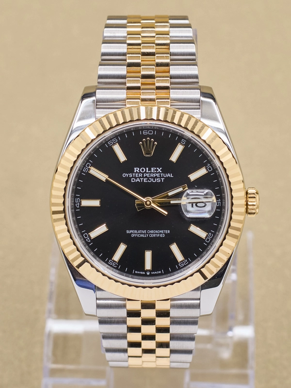 Rolex Datejust 41 Black Index Dial on Jubilee Ref 126333