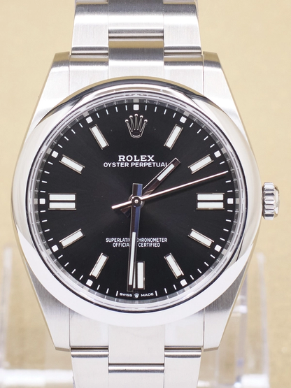 Rolex Oyster Perpetual 41 Black Index Dial on Oyster Ref 124300