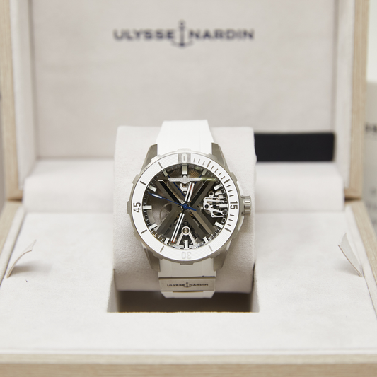 Ulysse Nardin Diver X Skeleton Skeleton Dial on White Rubber Strap Ref 3723-170-1A