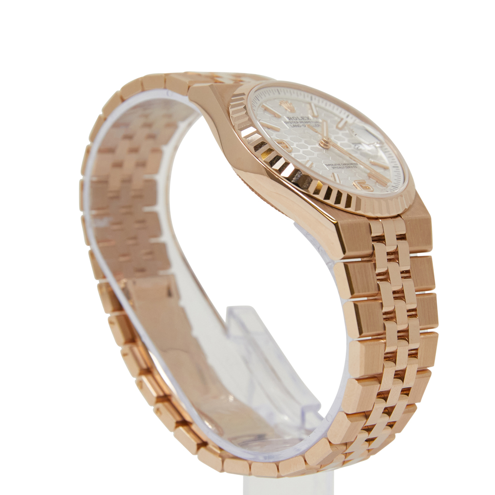 Rolex Land-Dweller 36 White Honeycomb Dial on Flat Jubilee Ref 127235