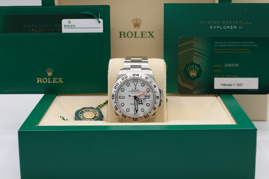 Rolex Explorer II White Dial on Oyster Ref 226570