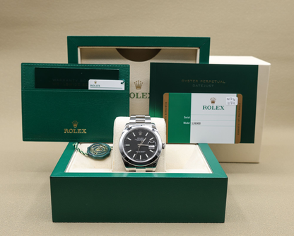 Rolex Datejust 41 Black Index Dial on Oyster Ref 126300