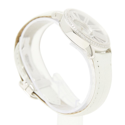 Cartier Rotonde de Cartier Mysterious Hour Blue Dial on White Crocodile Strap Ref HPI01197