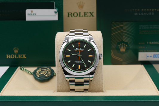 Rolex Milgauss Black Dial on Oyster Ref 116400GV