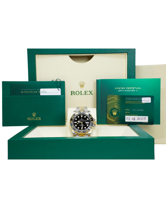 Rolex GMT-Master II Black Dial on Jubilee Ref 126713GRNR