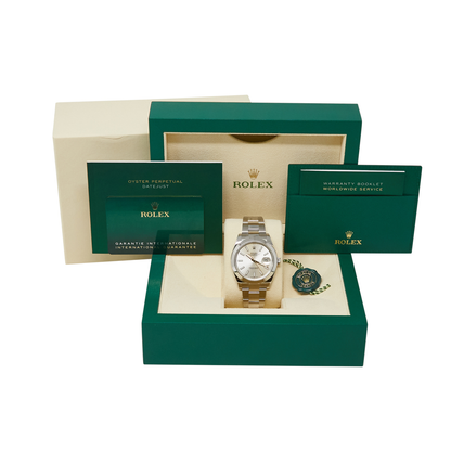 Rolex Datejust 41 Silver Index Dial on Oyster Ref 126300